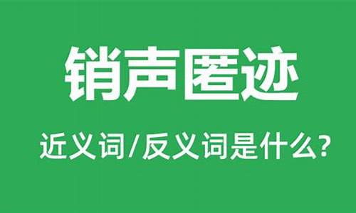 销声匿迹是什么意思呢_销声匿迹是什么意思呢 标准答案