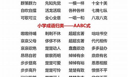 abac的四字成语大全_abac的四字成语大全三年级