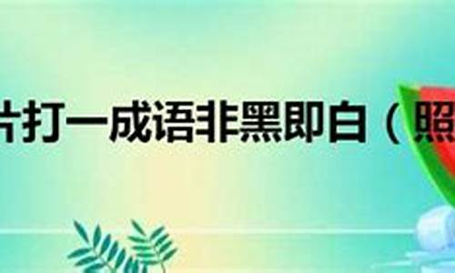 照相底片打一成语谜底答案_照相底片打一成语答案是什么